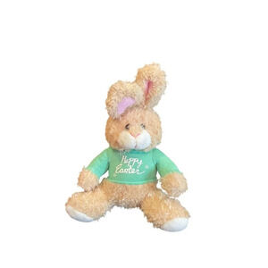 Dan Dee Collectors Choice Happy Easter Plush Bunny‎ Green Sweater Stuffed Animal